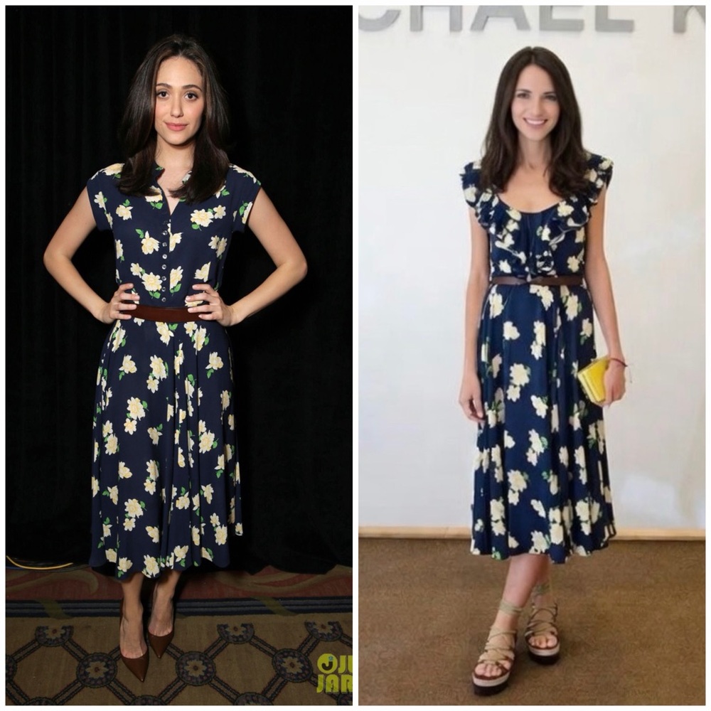 Michael Kors Collection $2495 Runway & Celeb Fave Silk Roses Dress Jumpsuit 8 - Picture 5 of 16